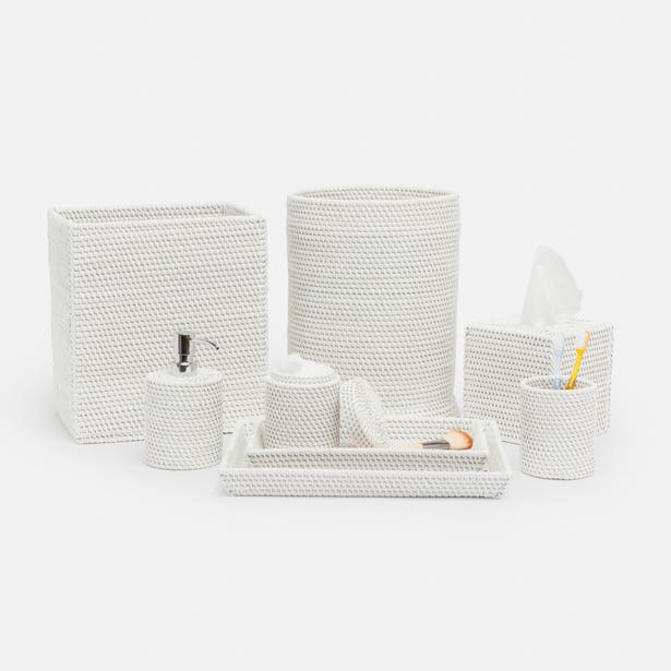 Dalton White Rattan