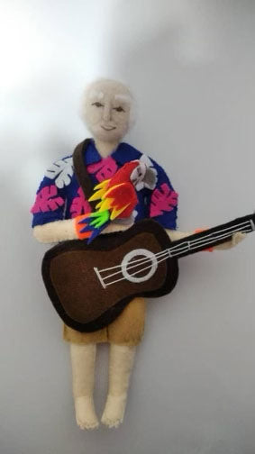 Felt Jimmy Buffett Ornament