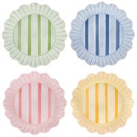Juliska Cabana Stripe Melamine Plate Set/4