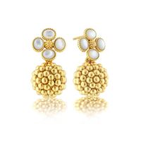 Berry Clover Drop Earrings - MOP