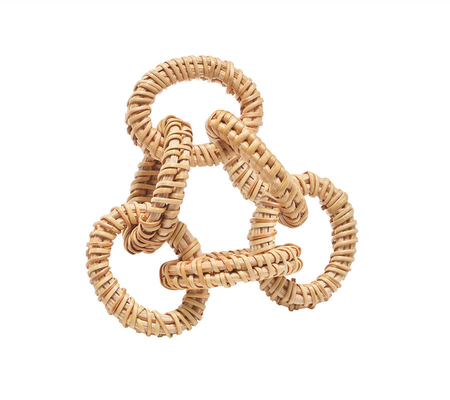 Kim Seybert Rattan Link Napkin Ring in Natural