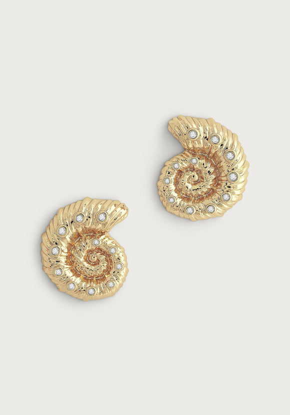 Anabel Aram Ocean Collection Shell Stud Earrings