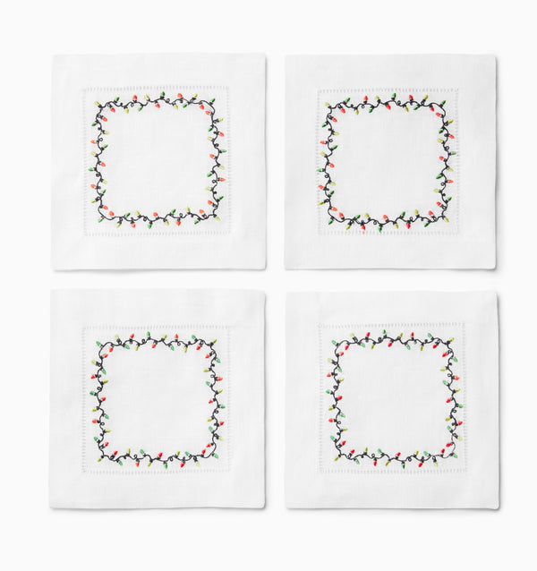 Sferra Luci Cocktail Napkins, Set of 4