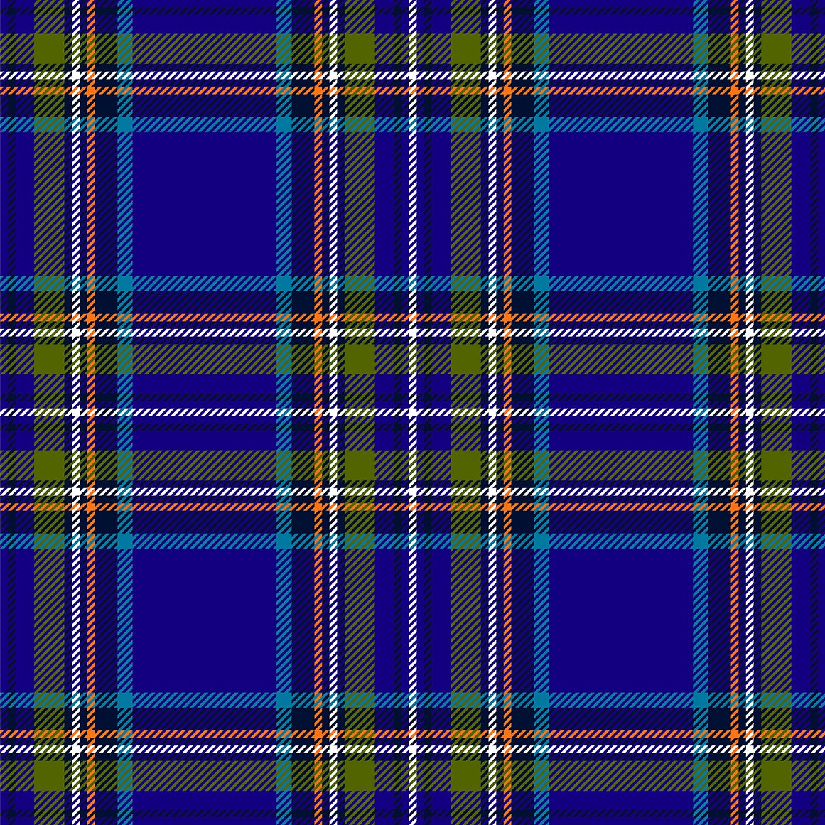 Christmas Tartan Small Square Acrylic Tray BLUE