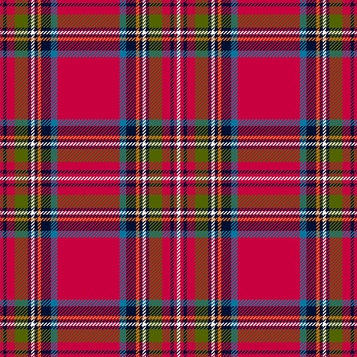 Christmas Tartan Small Square Acrylic Tray PINK
