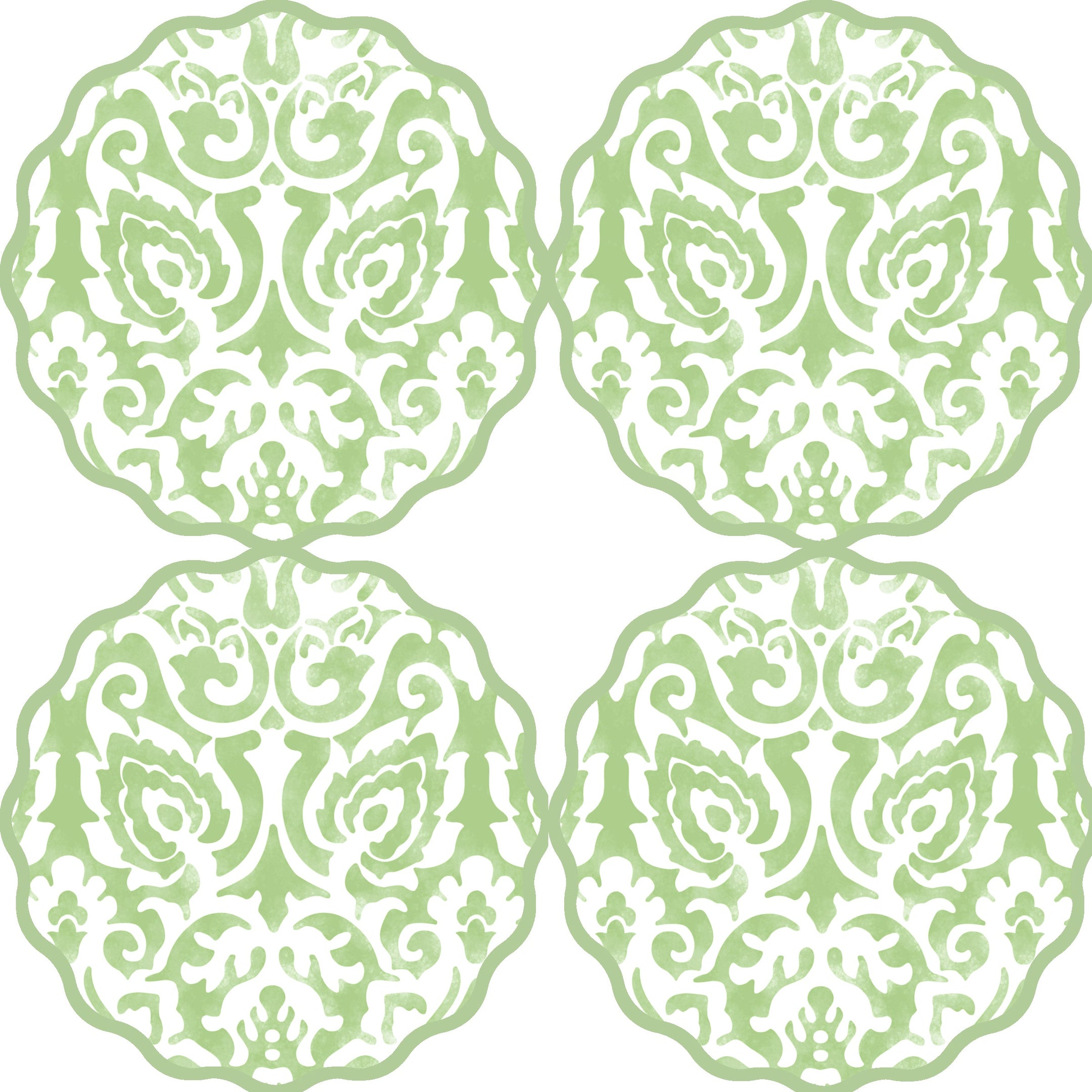 Coaster Set of 4 - Damask
