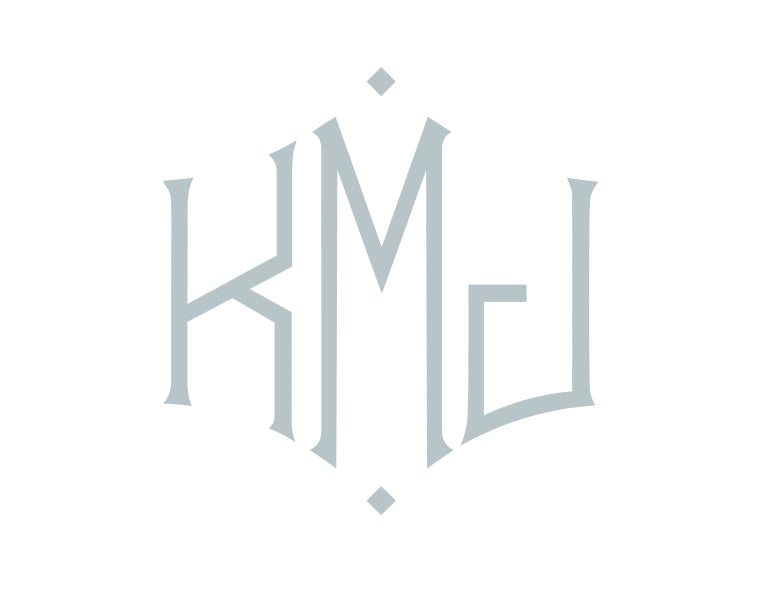 Matouk Louise Bedding in Pool with Monogram - KMJ