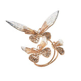 Kim Seybert Flutter Napkin Ring in Champagne & Gold, Set of 4 in a Gift Box
