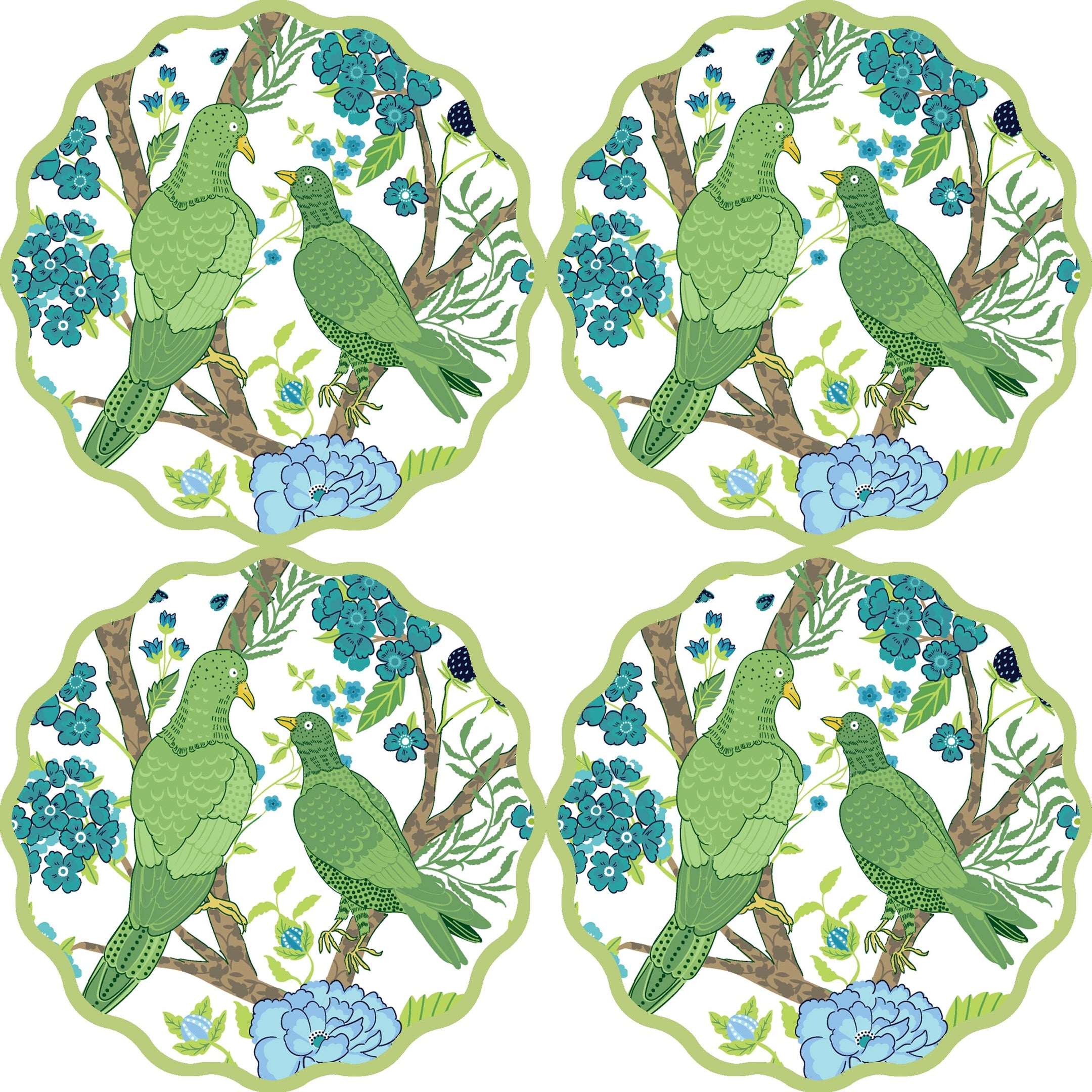 Coaster Set of 4 - Parakeet