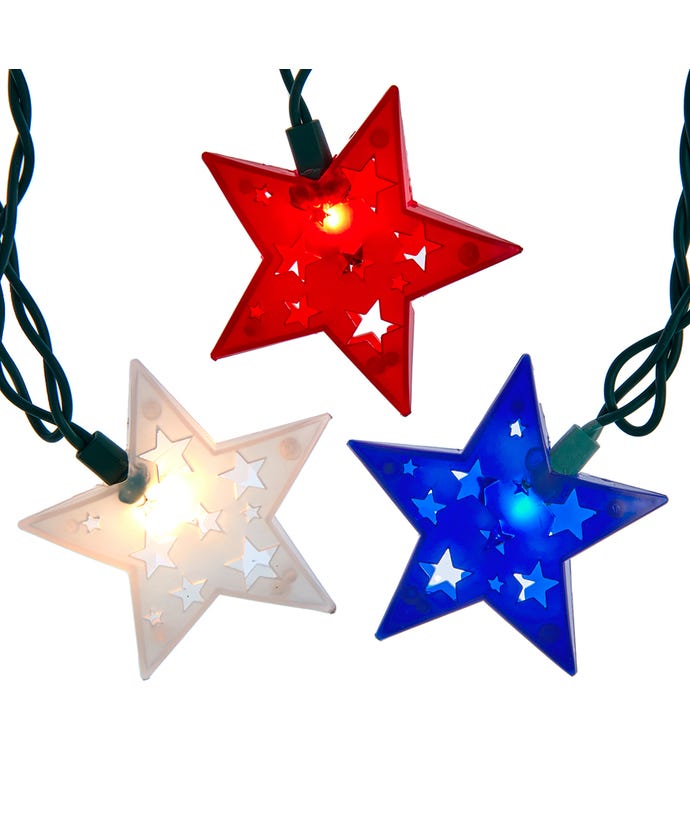 UL 10-Light Patriotic Star Light Set