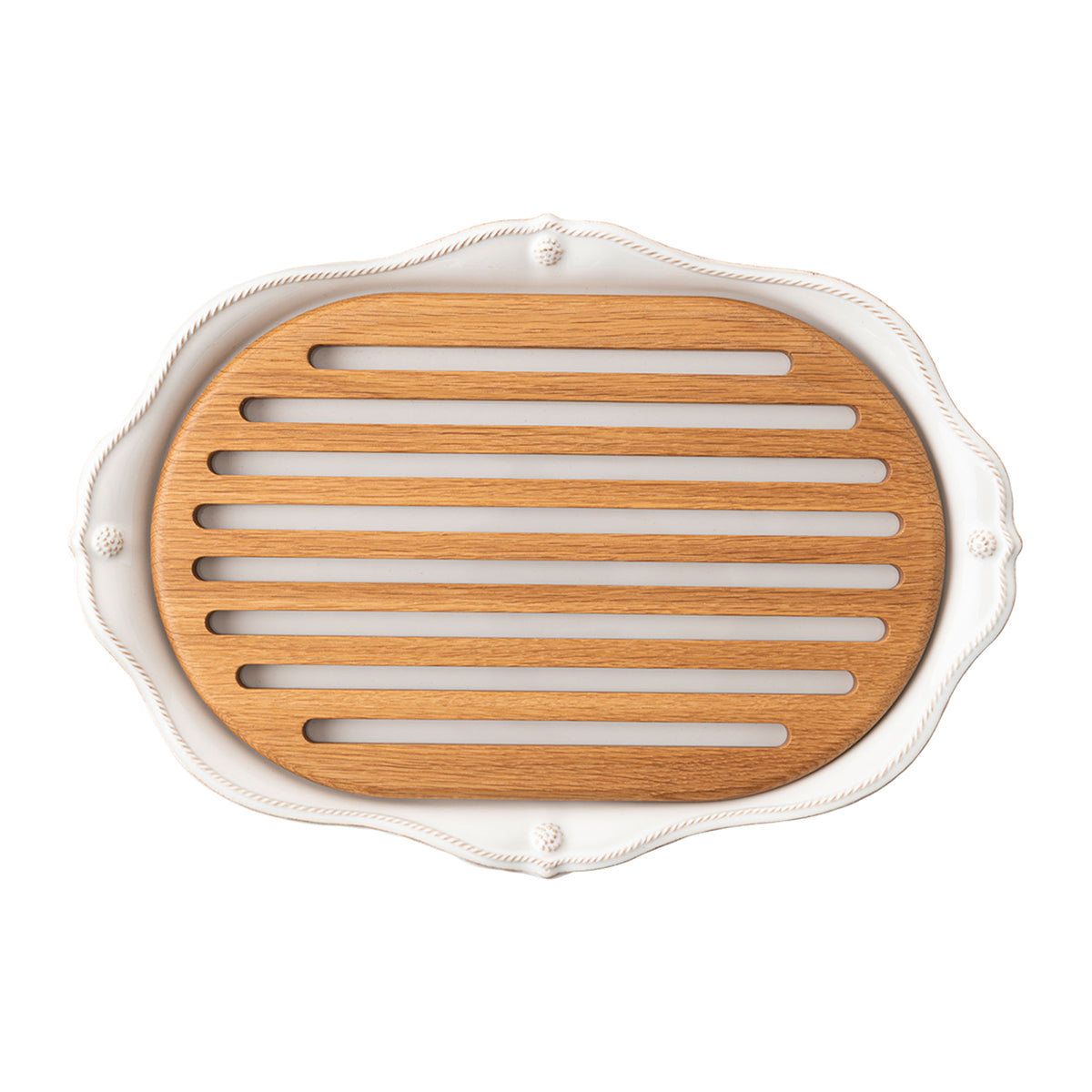 Juliska Berry & Thread Whitewash Challah Board