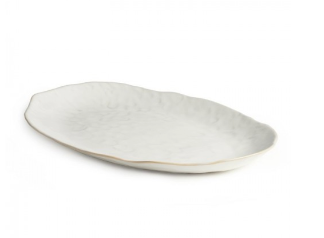 Simon Pearce Burlington Oval Platter, Cloud - Large