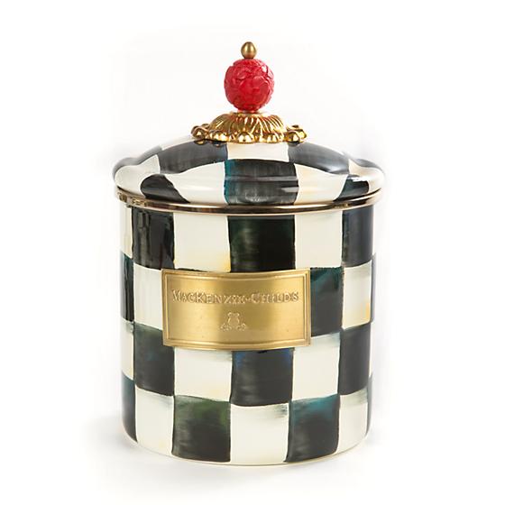 Courtly Check Enamel Canister-Small