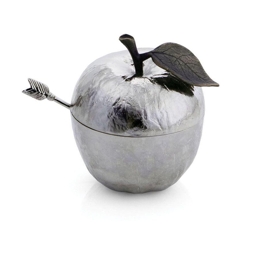Michael Aram Apple Honey Pot with Spoon, Nickel