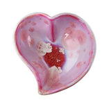 Simon Pearce Crystalline Twist Heart Bowl Rose - Small