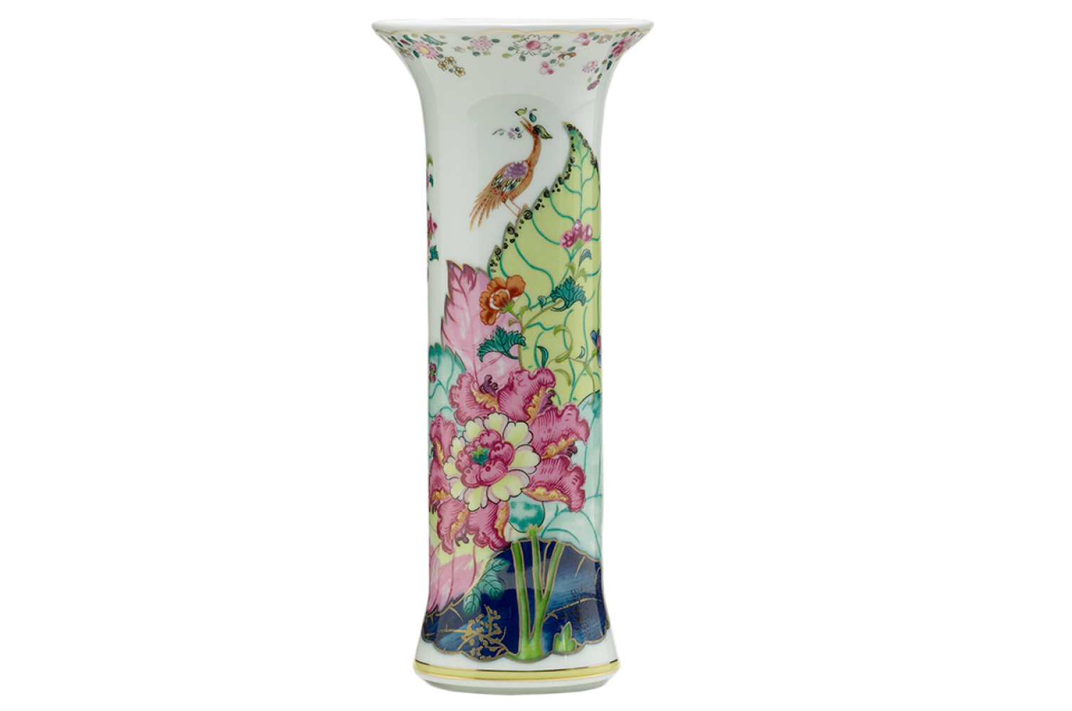 Mottahedeh Tobacco Leaf Trumpet Vase