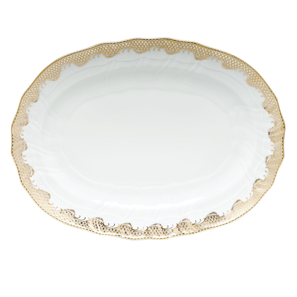 Herend Gold Fish Scale Serveware