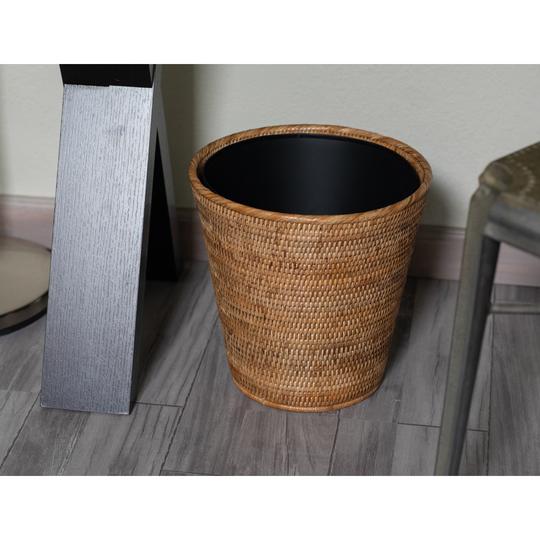 Round Taper Waste Basket - Honey Brown
