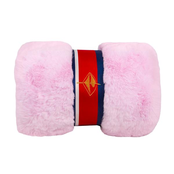 Luxe Baby Pink Mink Blanket w/ Pink Backing