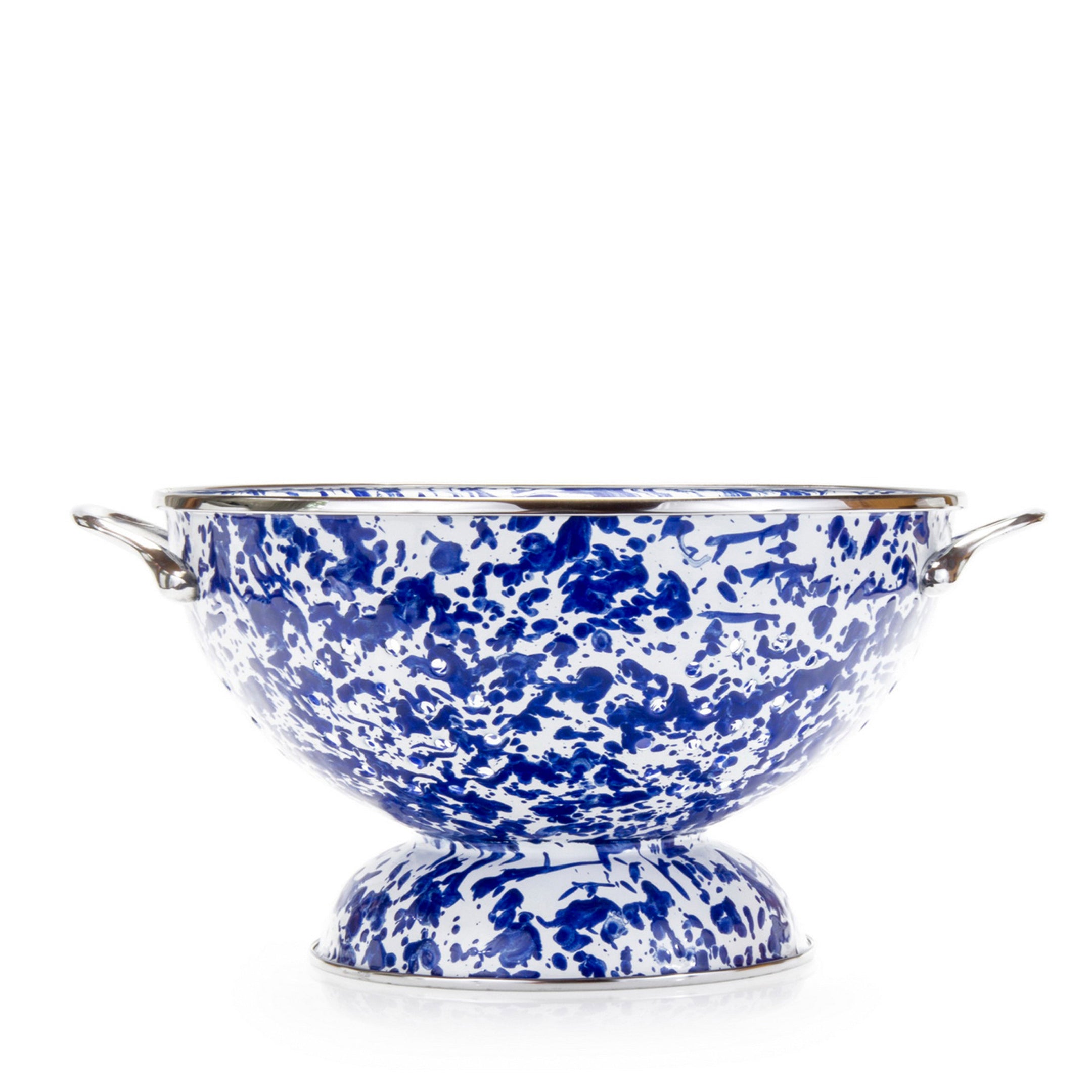 Cobalt Swirl Colander - Large