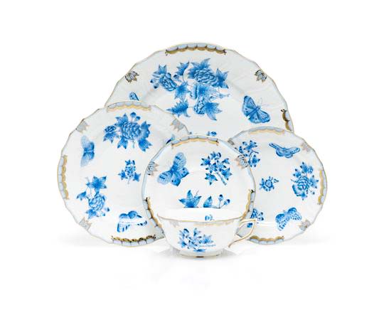 Herend Fortuna Blue Dinnerware