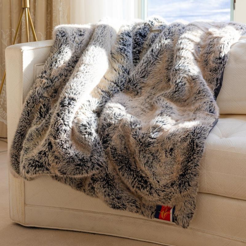 Silver Fox Faux Fur Original Blanket The Little House Shop