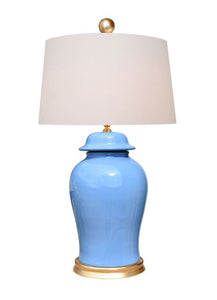 French Blue Temple Jar Lamp