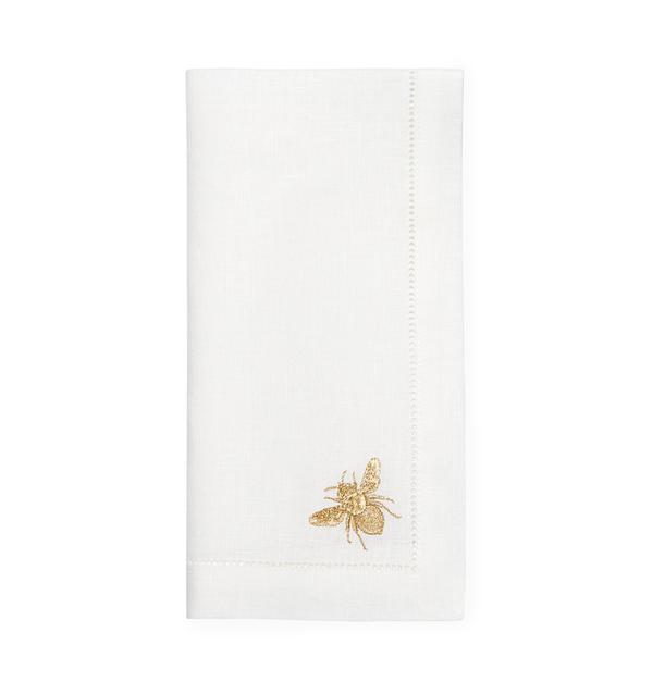 Sferra Bombo White Gold Dinner Napkins, Set of 4