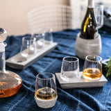 Simon Pearce Alpine Whiskey Glass Set of 2 with Soapstone Base
