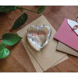 Simon Pearce Engraved "Loved" Highgate Heart in Gift Box, Medium