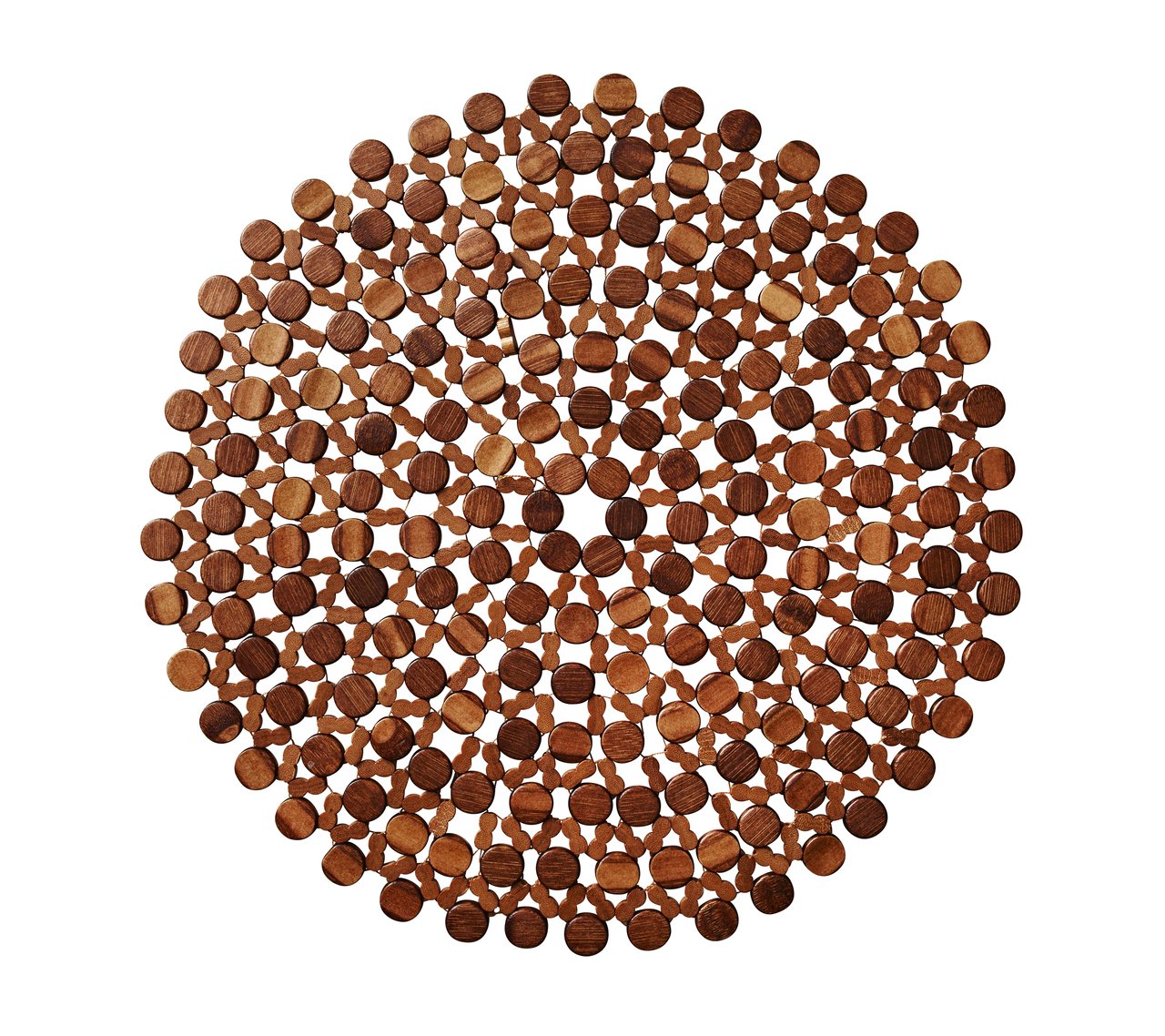 Kim Seybert Round Bamboo Placemat - Brown
