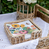 Juliska Provence Rattan Luncheon Napkin Holder - Whitewash