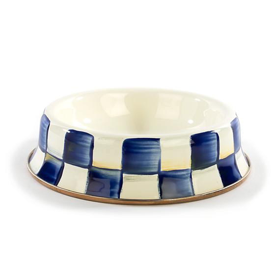 Royal Check Enamel Cat Dish