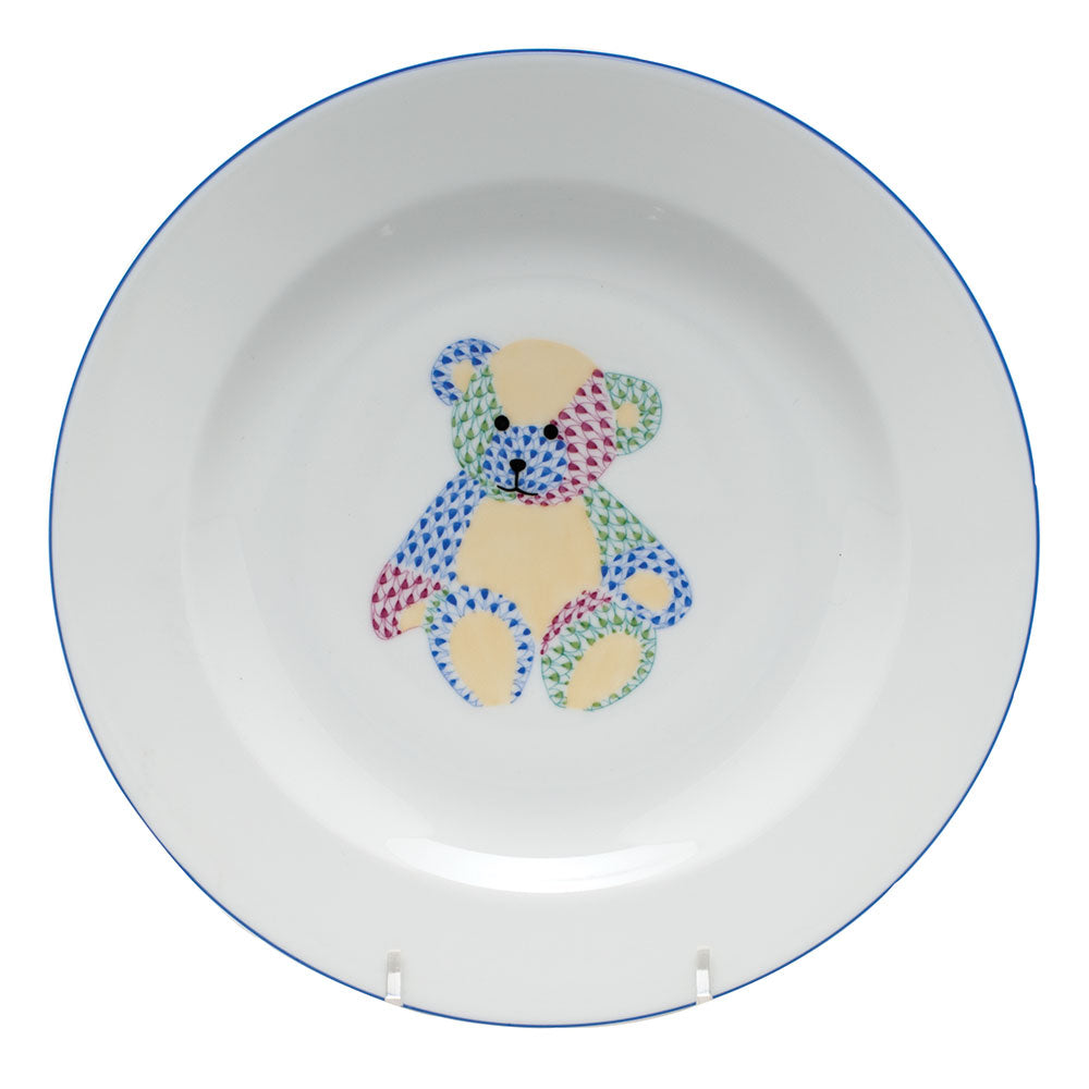 Herend Teddy Bear Plate - Patchwork