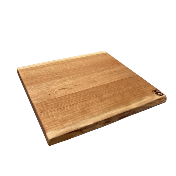 Double Live Edge Cutting Board, Cherry, Large