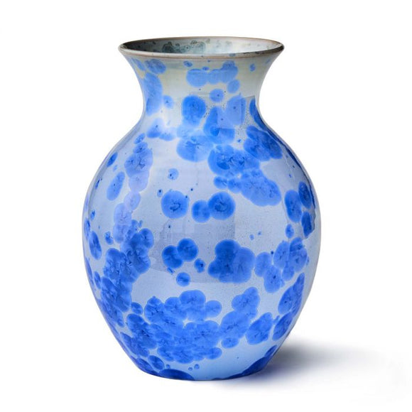 Simon Pearce Cobalt Curio Crystalline Vase- Large