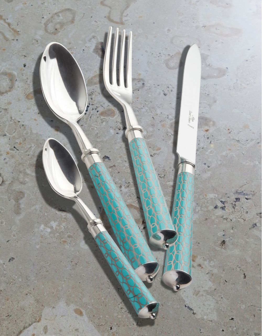 Eléna Turquoise Five-Piece Place Setting