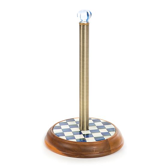Royal Check Wood Paper Towel Holder