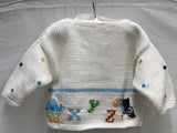 Alphabet Soup Sweater in Bone - 6 months