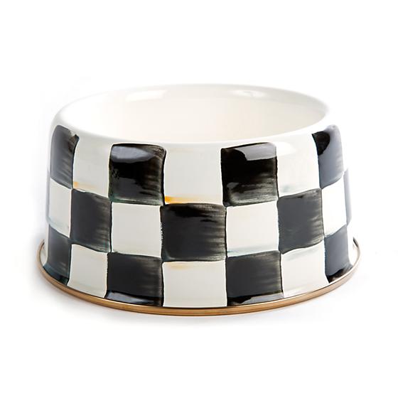 Courtly Check Enamel Pet Dish - Medium