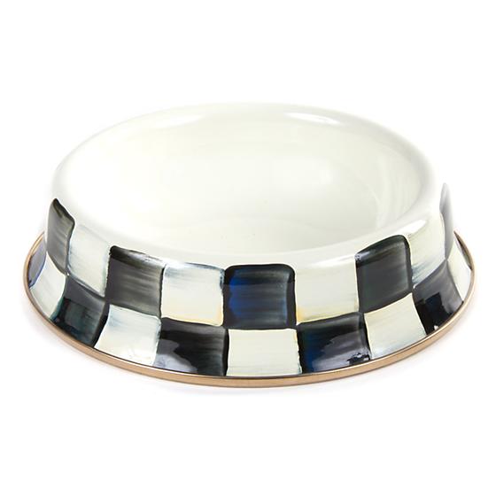 Courtly Check Enamel Cat Dish