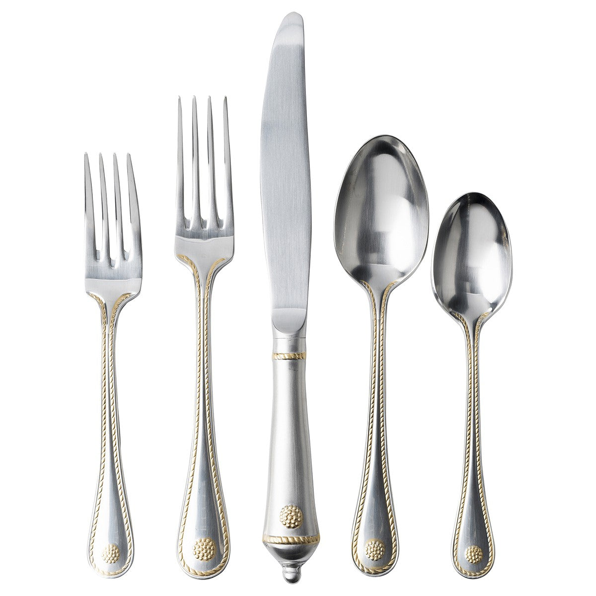 Juliska Berry & Thread Bright Satin with Gold Accents 5 Piece Place Setting