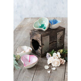 Simon Pearce Crystalline Twist Heart Bowl Rose - Small