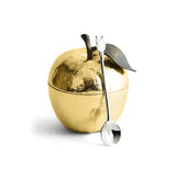 Michael Aram Apple Honey Pot with Spoon, Gold