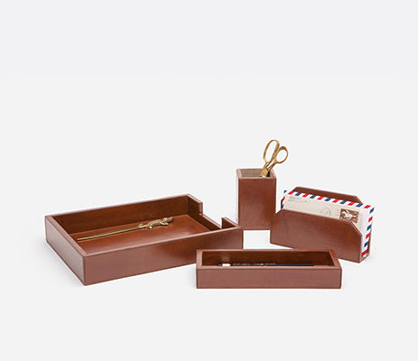 Stirling Tobacco Letter Tray Set