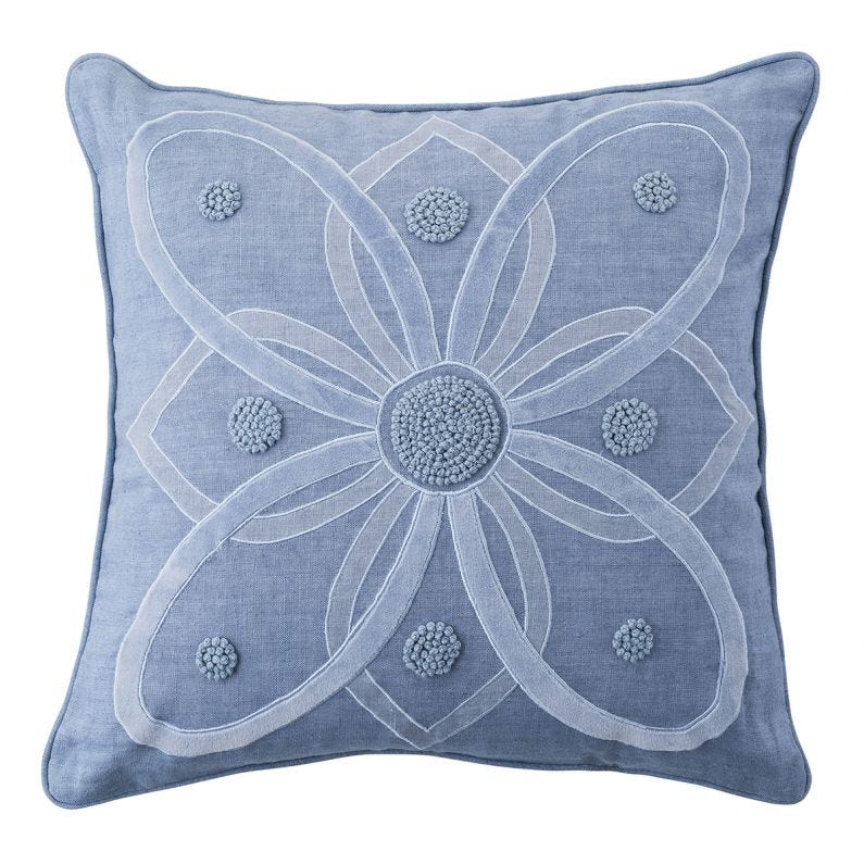 Juliska Berry & Thread 18" Pillow, Chambray