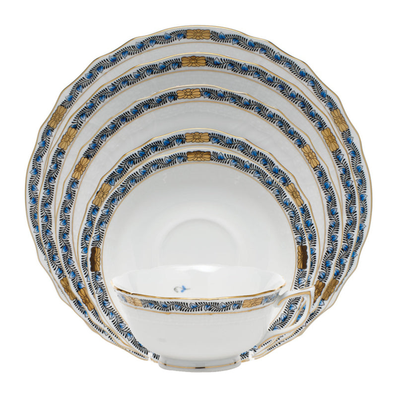 Herend Chinese Bouquet Garland Black Sapphire Dinnerware