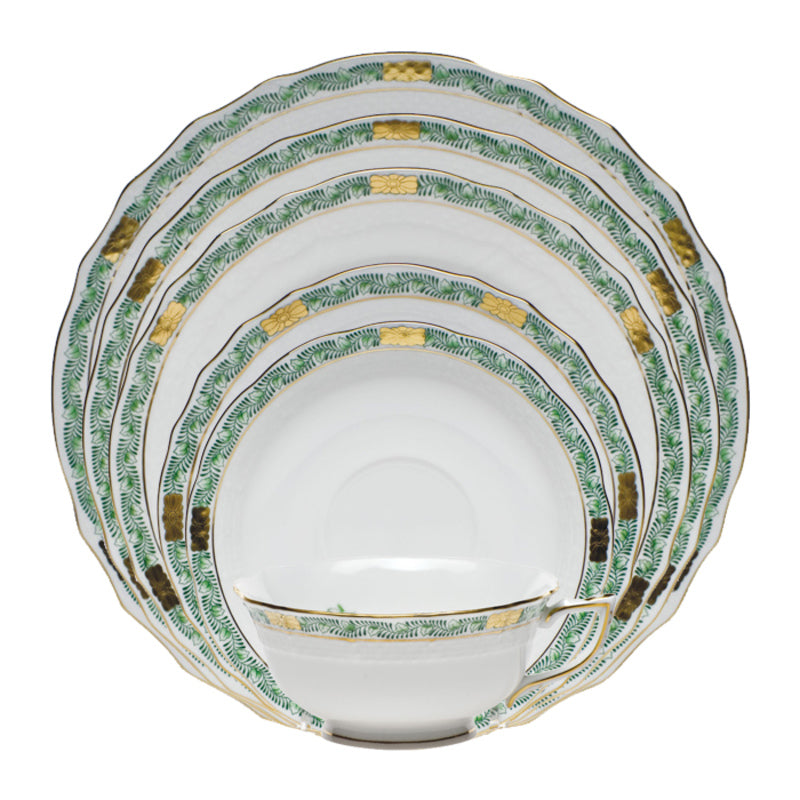 Herend Chinese Bouquet Garland Green Dinnerware