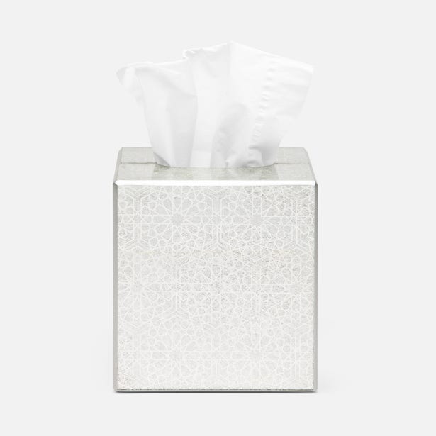 Caro Tissue Box - Silver Medallion