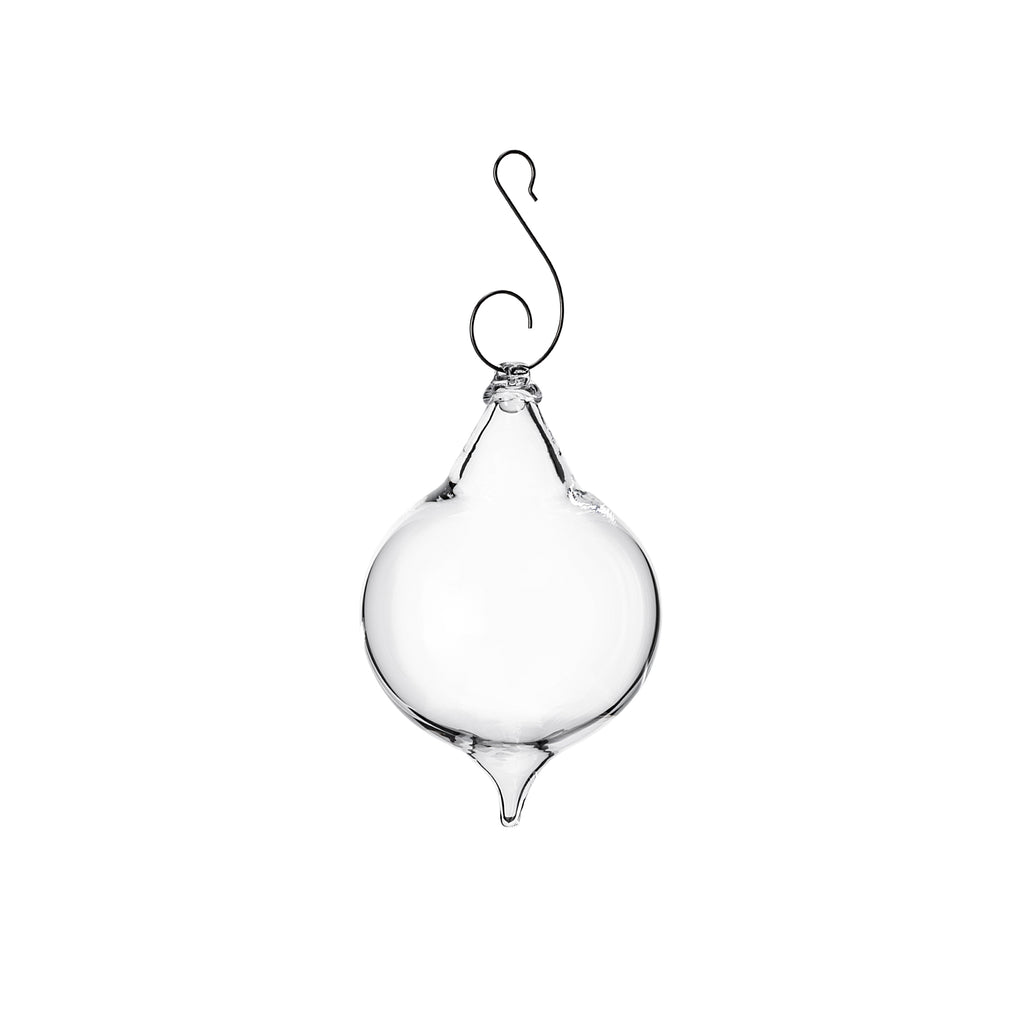 Simon Pearce Finial Clear Ornament